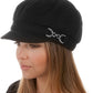 Sakkas Jessica Unisex Wool Newsboy Cabbie Hat