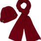 Sakkas Womens 2-piece Cable Knitted Visor Beanie Scarf and Hat Set with Button