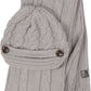 Sakkas Womens 2-piece Cable Knitted Visor Beanie Scarf and Hat Set with Button