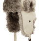 Sakkas Unisex Trooper Trapper Ushanka Hat Faux Fur Lined w / Ear Flaps Warm Russian Aviator Windproof Cold Weather Outdoors