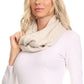 Sakkas Bri Classic Button Cable Knit Beanie Hat And Matching Infinity Scarf Set