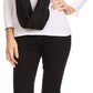 Sakkas Bri Classic Button Cable Knit Beanie Hat And Matching Infinity Scarf Set
