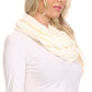 Sakkas Bri Classic Button Cable Knit Beanie Hat And Matching Infinity Scarf Set