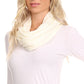 Sakkas Bri Classic Button Cable Knit Beanie Hat And Matching Infinity Scarf Set