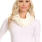 Sakkas Bri Classic Button Cable Knit Beanie Hat And Matching Infinity Scarf Set