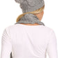 Sakkas Haile Metallic Threaded Woven Classic Hat Beanie And Infinity Scarf Set