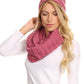 Sakkas Sayla Rhinestone Jewel Soft Warm Woven Cable Knit Beanie Hat And Scarf Set