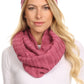 Sakkas Sayla Rhinestone Jewel Soft Warm Woven Cable Knit Beanie Hat And Scarf Set