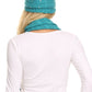 Sakkas Sayla Rhinestone Jewel Soft Warm Woven Cable Knit Beanie Hat And Scarf Set