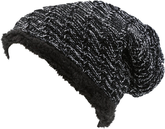 Gorro Veloce Tall largo Sakkas de piel sintética jaspeada con forro de borreguillo unisex