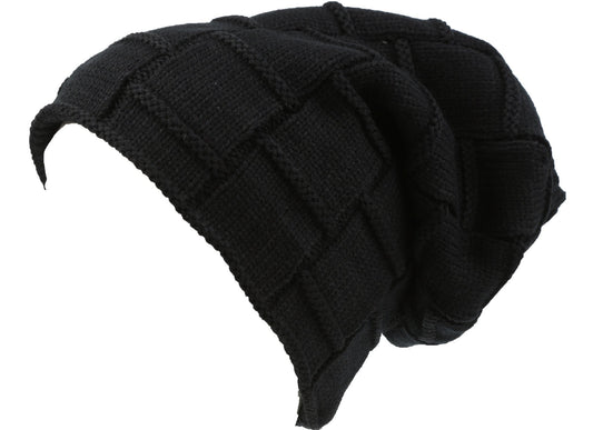 Gorro de invierno unisex Sakkas Volc largo alto plisado de piel sintética con forro de borreguillo