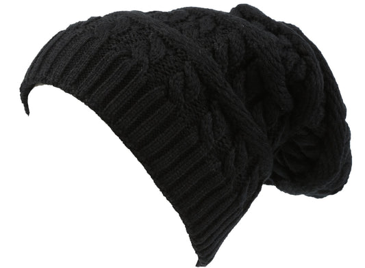 Gorro con forro de piel sintética y punto de cable clásico alto unisex Sakkas Figaro