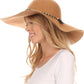Sakkas Liuliu Wide Vintage Style Floppy Hat Removable Interchangeable Bow Ribbon