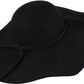 Sakkas Liuliu Wide Vintage Style Floppy Hat Removable Interchangeable Bow Ribbon
