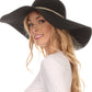 Sakkas Liuliu Wide Vintage Style Floppy Hat Removable Interchangeable Bow Ribbon