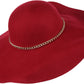 Sakkas Liuliu Wide Vintage Style Floppy Hat Removable Interchangeable Bow Ribbon