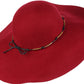 Sakkas Liuliu Wide Vintage Style Floppy Hat Removable Interchangeable Bow Ribbon