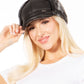 Sakkas Leather Shearling Unisex Aviator Trapper Winter Cap Ear Flaps Warm Ushanka Hunting Ski Snow Hat Faux Fur Chin Strap