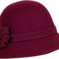 Sakkas Molly Vintage Style Wool Cloche Hat