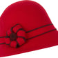 Sakkas Molly Vintage Style Wool Cloche Hat