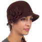 Sakkas Clara Vintage Style Wool Cloche Bucket Bell Hat