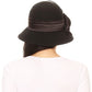 Sakkas Danielle Sombrero Cloche de Lana Estilo Vintage
