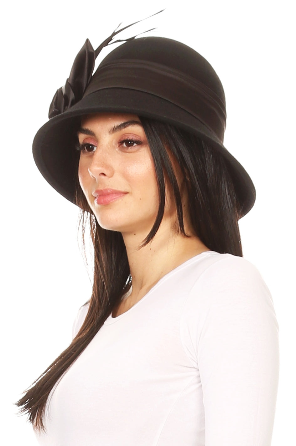 Sakkas Danielle Sombrero Cloche de Lana Estilo Vintage