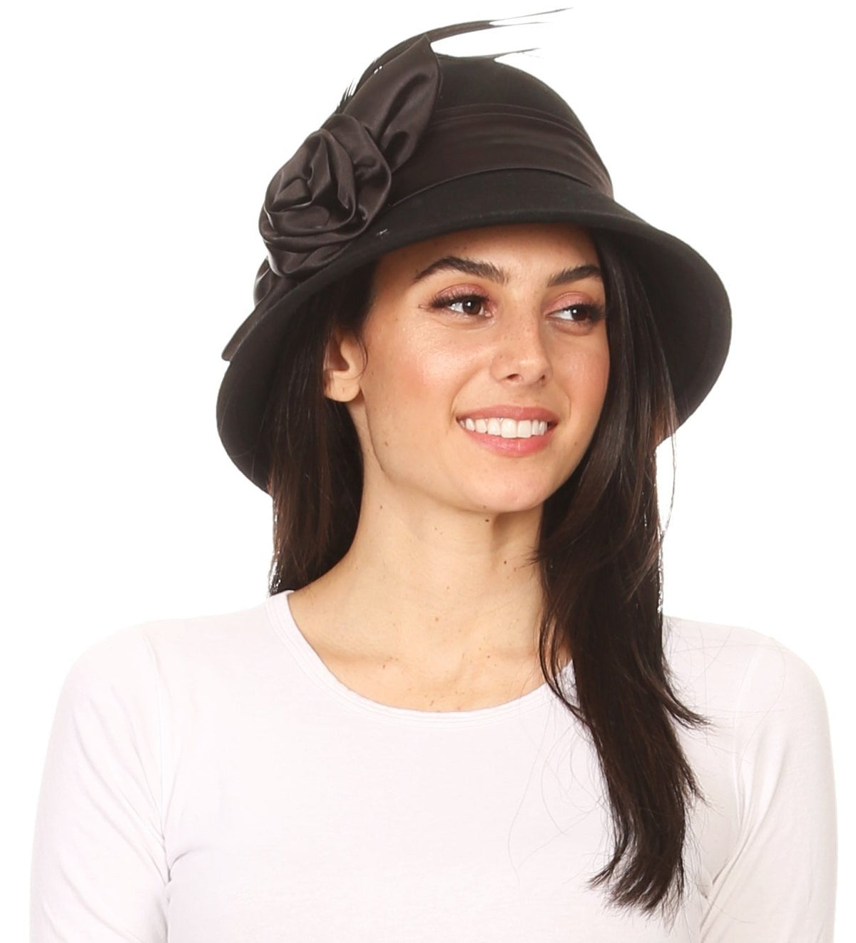 Sakkas Danielle Sombrero Cloche de Lana Estilo Vintage