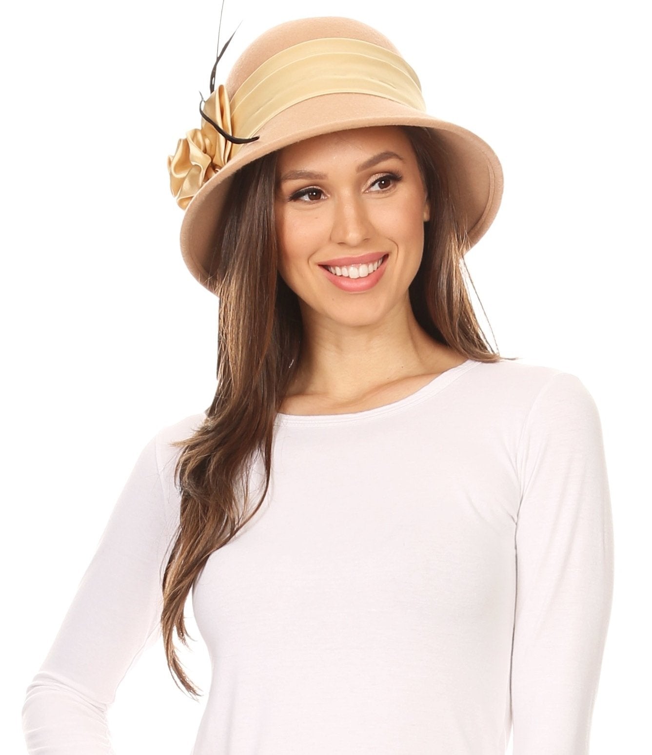 Sakkas Danielle Sombrero Cloche de Lana Estilo Vintage