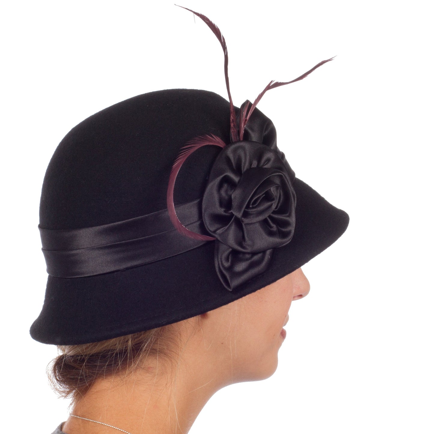 Sakkas Danielle Sombrero Cloche de Lana Estilo Vintage