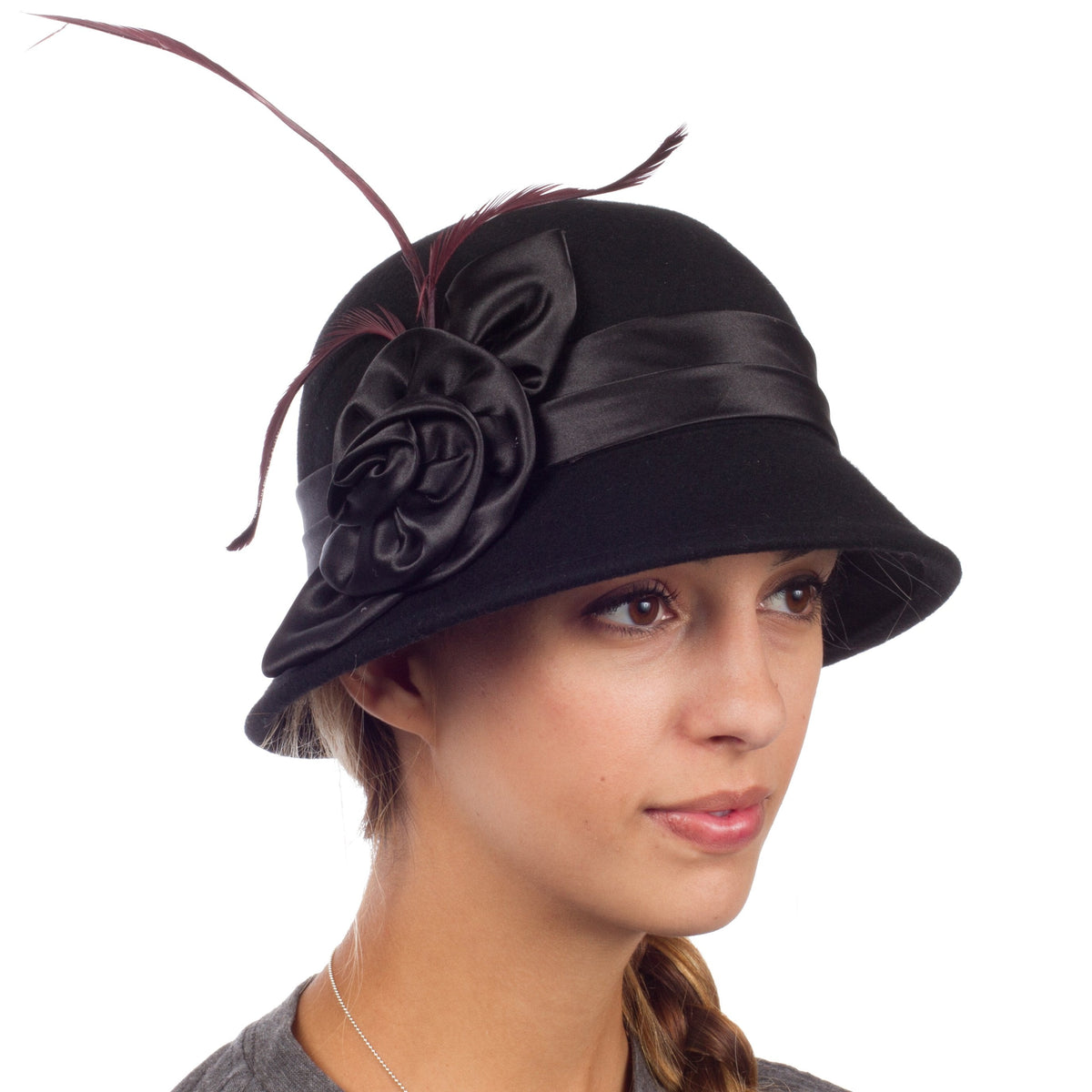 Sakkas Danielle Sombrero Cloche de Lana Estilo Vintage