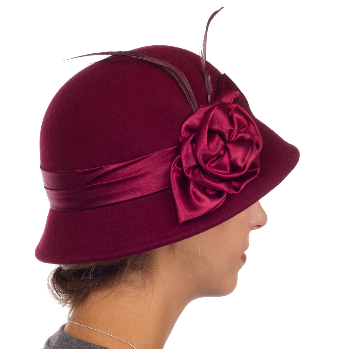 Sakkas Danielle Sombrero Cloche de Lana Estilo Vintage