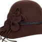 Sakkas Gloria Vintage Style Wool Cloche Hat