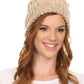 Sakkas Greer Unisex Heathered Textured Knit Pom Pom Beanie Hat