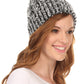 Sakkas Greer Unisex Heathered Textured Knit Pom Pom Beanie Hat
