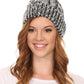 Sakkas Greer Unisex Heathered Textured Knit Pom Pom Beanie Hat