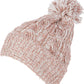 Sakkas Greer Unisex Heathered Textured Knit Pom Pom Beanie Hat