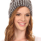 Sakkas Greer Unisex Heathered Textured Knit Pom Pom Beanie Hat