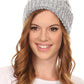 Sakkas Greer Unisex Heathered Textured Knit Pom Pom Beanie Hat