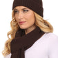 Sakkas  Aldis Unisex Ribbed Knit Beanie Hat And Scarf Set