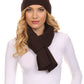Sakkas  Aldis Unisex Ribbed Knit Beanie Hat And Scarf Set
