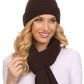 Sakkas  Aldis Unisex Ribbed Knit Beanie Hat And Scarf Set