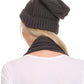 Sakkas  Aldis Unisex Ribbed Knit Beanie Hat And Scarf Set