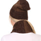 Sakkas  Robin Unisex Ribbed Knit Heather Beanie Hat And Scarf Set
