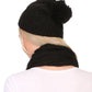 Sakkas Aaric Unisex Cable Knit Pom Pom Bobble Beanie Hat And Scarf Set