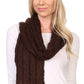 Sakkas Aaric Unisex Cable Knit Pom Pom Bobble Beanie Hat And Scarf Set