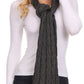 Sakkas Aaric Unisex Cable Knit Pom Pom Bobble Beanie Hat And Scarf Set