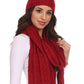 Sakkas Aaric Unisex Cable Knit Pom Pom Bobble Beanie Hat And Scarf Set