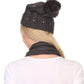 Sakkas Kae Jewel Studded Cable Knit Beanie Hat And Scarf Set
