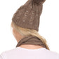 Sakkas Kae Jewel Studded Cable Knit Beanie Hat And Scarf Set